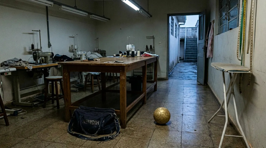サッカーの練習中に真剣な表情でボールを見つめる若い選手。逆境を乗り越えて成長を続ける育成年代の姿