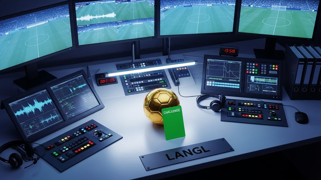 サッカーのチャレンジ制度（グリーンカード）を解説する記事のサムネイル。審判・監督・選手の関係とVARとの違いを図解