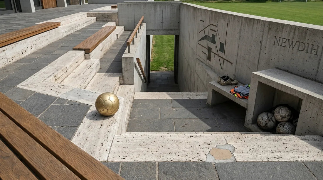 Football clubhouse courtyard wit…