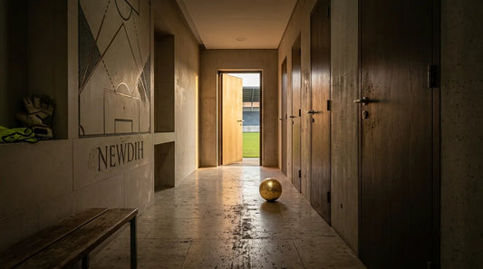 Goalkeeper corridor with gold ball