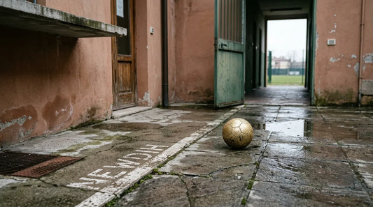 成績不振のサッカーチームのベンチで監督が孤独に戦況を見つめるイメージ。解任か続投かという決断の重さと選手・クラブが向き合う物語をテーマにした記事のサムネイル