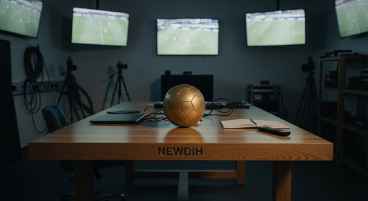 サッカークラブのデータ分析ダッシュボード。トラッキングデータと映像が統合され、選手のポジショニングとパフォーマンス指標が可視化されている