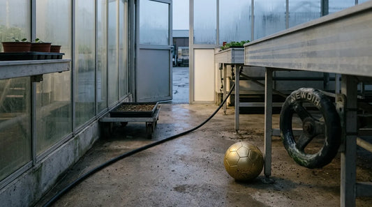 試合後にベンチで待機する選手たちと、ピッチ上で歓喜するチームの対比——勝つ時間と待つ時間のコントロールを象徴するサッカーの一場面